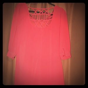 Burgundy mid length dress